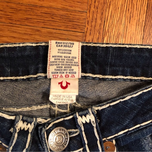 TRUE RELIGION JEANS, TOP STITCH BOOTLEG, LIKE BRAND NEW WAIST 27 - Picture 5 of 5